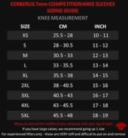 Cerberus 7mm Competition Knee Sleeves - Image 3