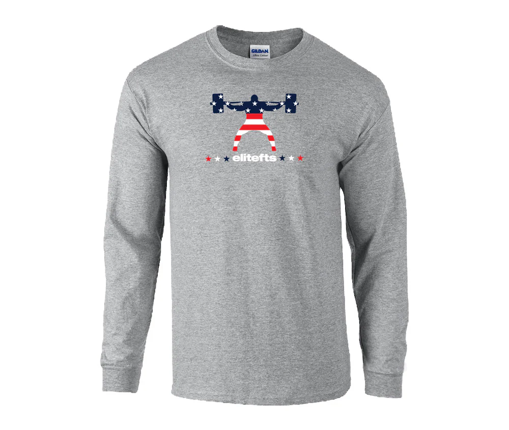 elitefts American Flag Squatter Long Sleeve T-Shirt
