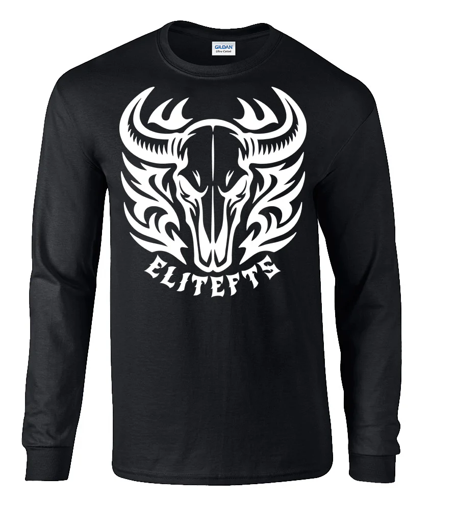 elitefts Bull Skull Long Sleeve T-Shirt - Image 2