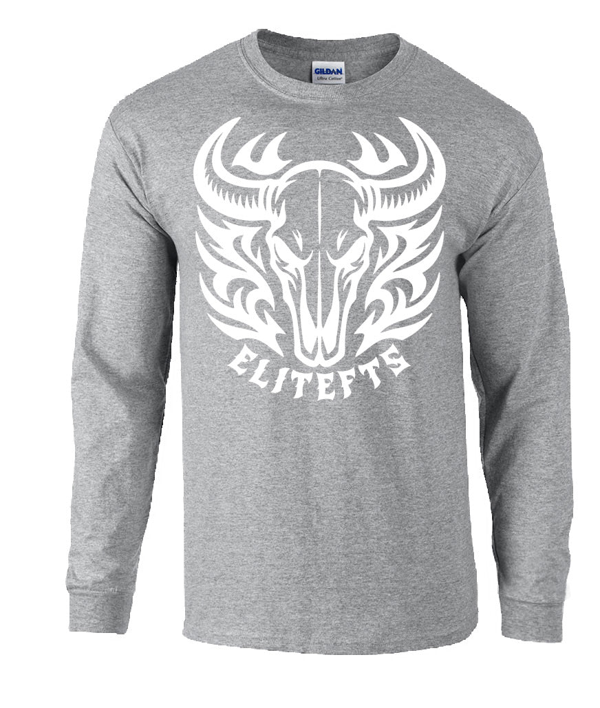 elitefts Bull Skull Long Sleeve T-Shirt - Image 3