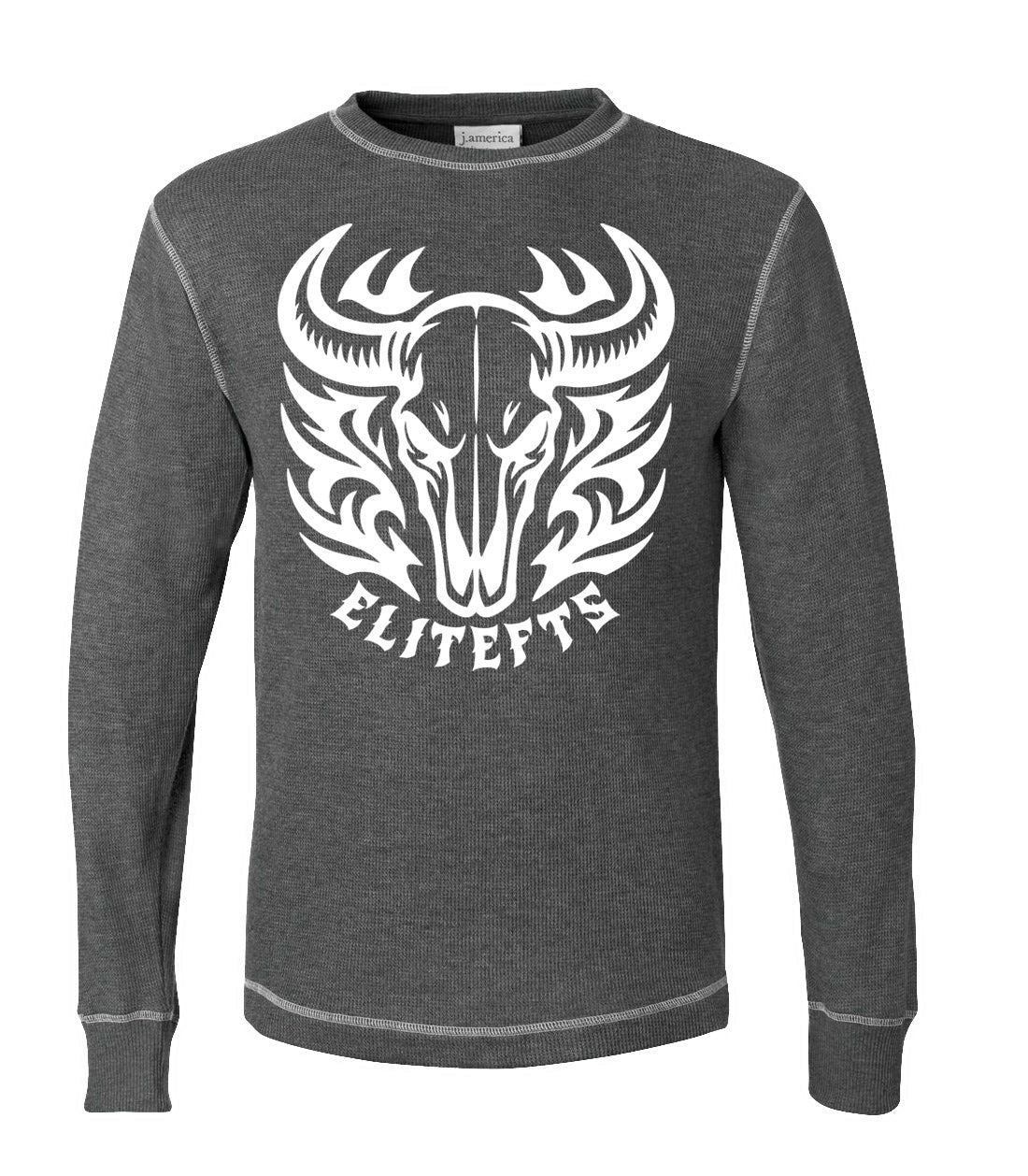 elitefts Bull Skull Thermal Long Sleeve Shirt - Image 3