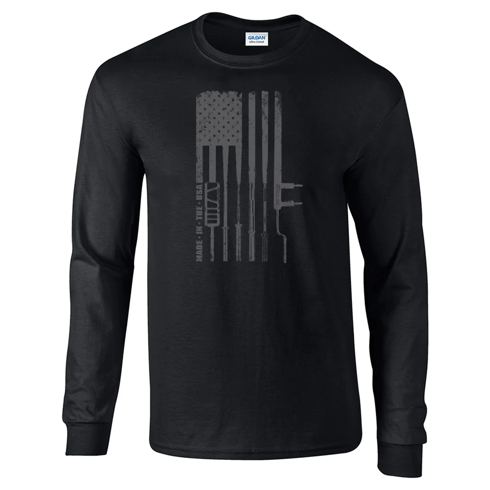 elitefts Flag Barbell Long Sleeve T-Shirt
