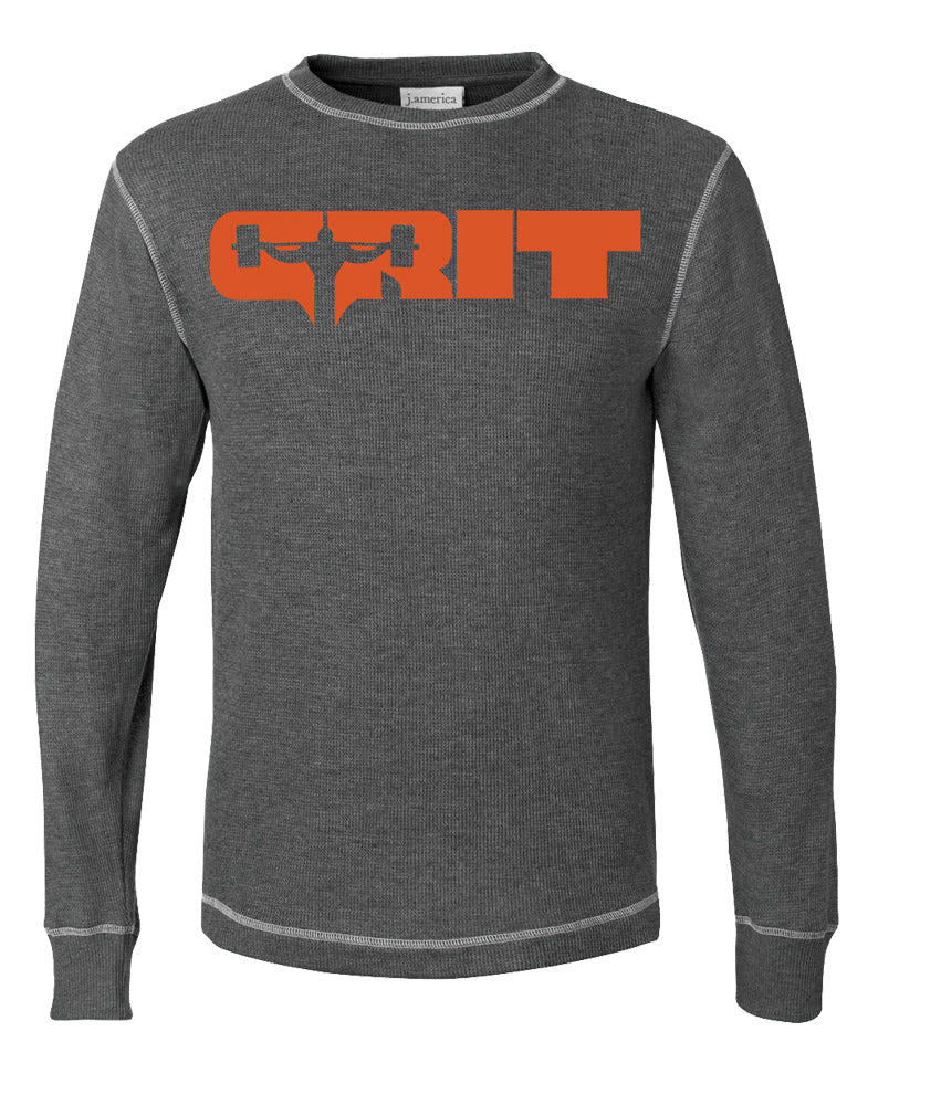 elitefts Grit Orange Thermal Long Sleeve Shirt - Image 2