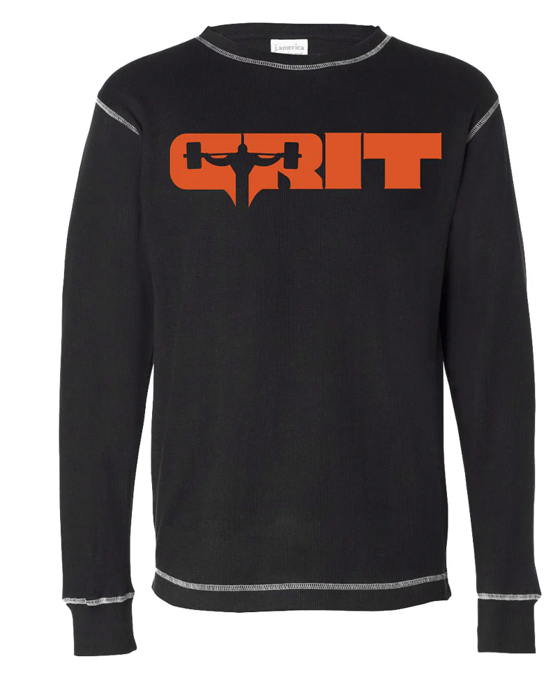 elitefts Grit Orange Thermal Long Sleeve Shirt - Image 3