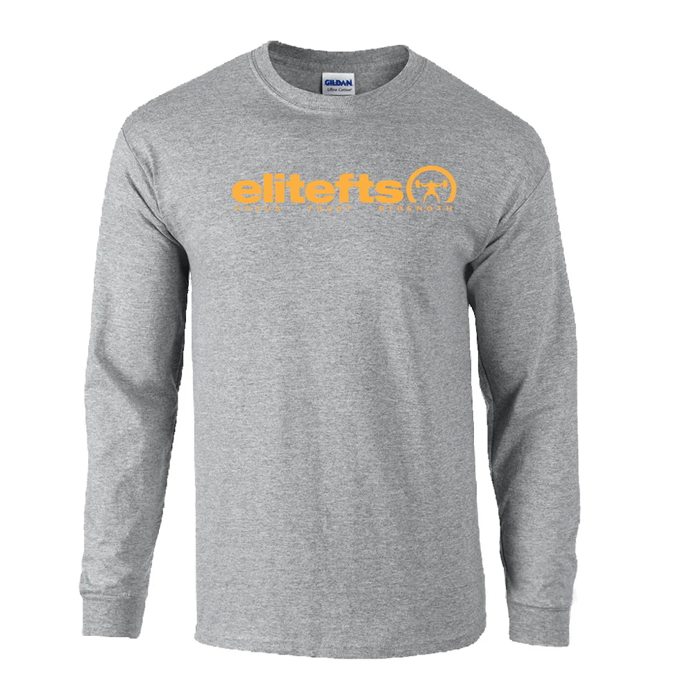 elitefts Tagline Gold Long Sleeve T-Shirt - Image 3