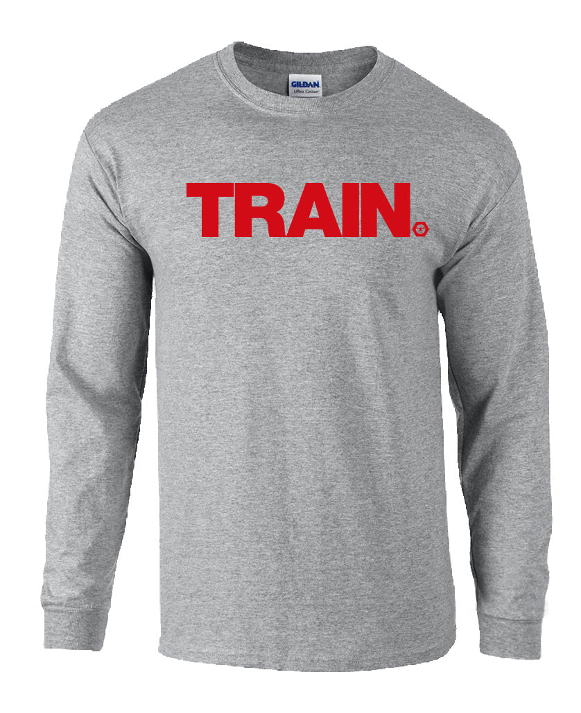 elitefts Train Red Long Sleeve T-Shirt - Image 3