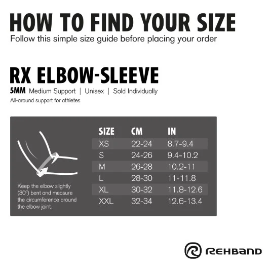 Rehband Rx Elbow Sleeve 5mm Black - Image 4
